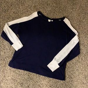 Gap medium blue and white sweater